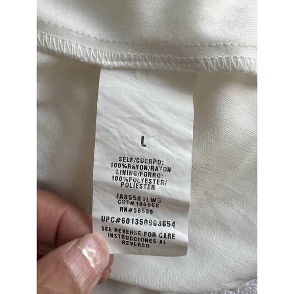 Y2K Crinkle Gauze Embroidered Tassel Halter Top Swim cover White Boho festive L - Picture 6 of 8